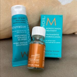 NEW NIB Moroccanoil Hair Treatment and Night Body Serum Set travel size mini